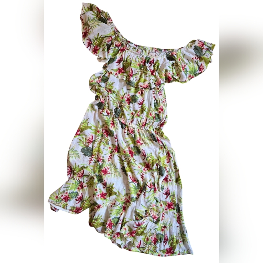 Salty Lemon Tropical Dress ~EUC